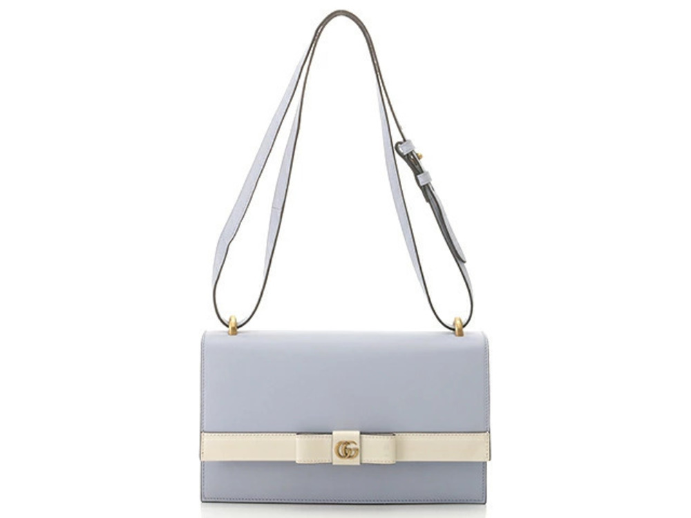 Gucci GG Marmont Shoulder Bag Blue White Calfskin Limited Edition